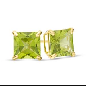 Peridot gold Zales earrings